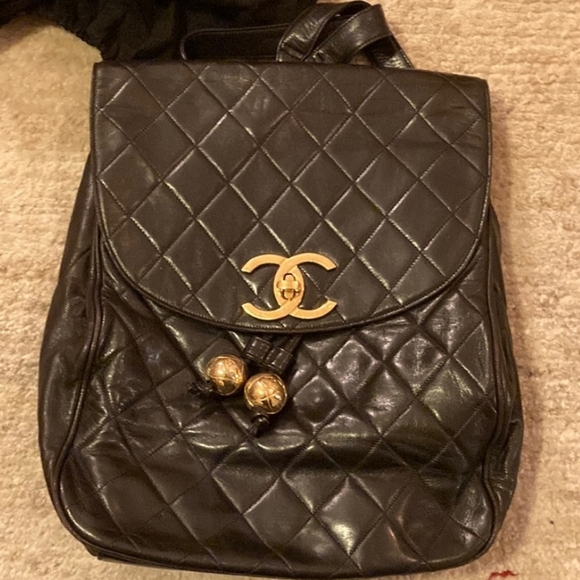 Vintage Lambskin leather backpack - Picture 1 of 6